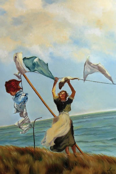 Large Coastal Art - Canvas Prints: Summer Wind by Adina Lohmuller