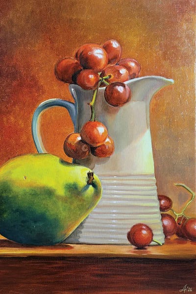 Adina Lohmuller: Poire Et Raisins by Adina Lohmuller