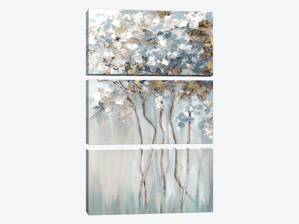 Golden Blue Forest by Luna Mavis 3-piece Canvas Art