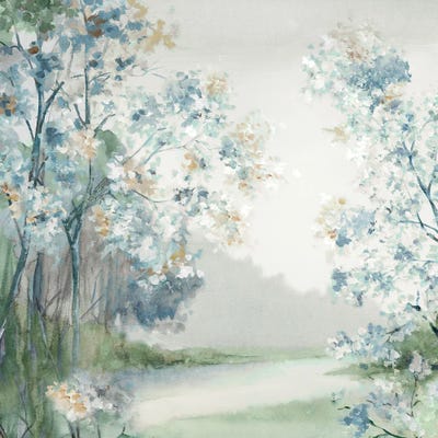 Lighten Blue Forest by Luna Mavis framed wall art