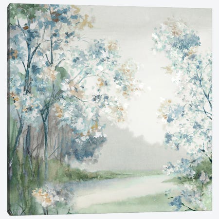 Lighten Blue Forest Canvas Print #LMV13} by Luna Mavis Canvas Art