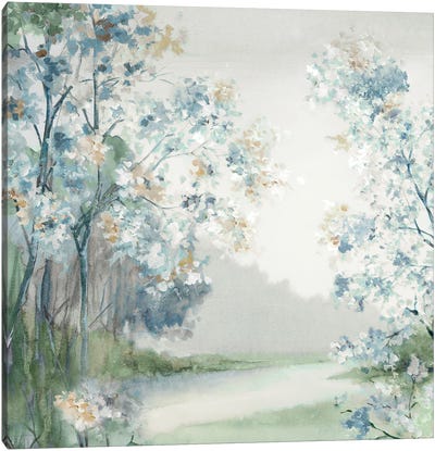 Lighten Blue Forest Canvas Art Print
