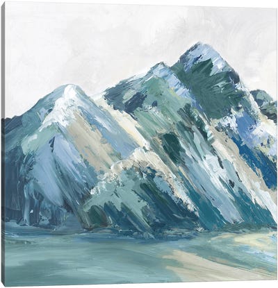 Blue Palette Mountains II Canvas Art Print - Lakehouse Décor
