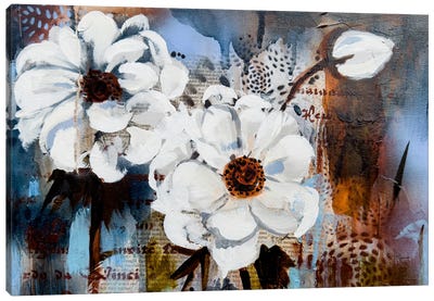 Flowers Book Series Canvas Art Print - Linda McClure