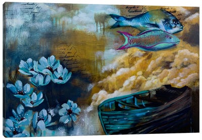 Searching The Depths Canvas Art Print - Linda McClure