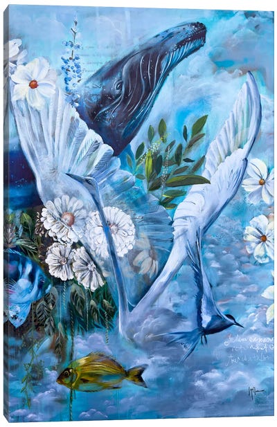 Unimagined Abundance Canvas Art Print - Humpback Whale Art