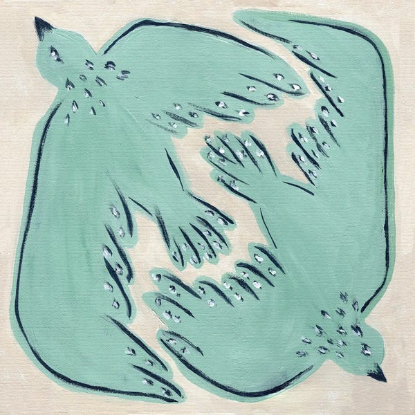 Teal Birds II