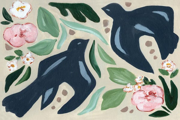 Birds And Flowers