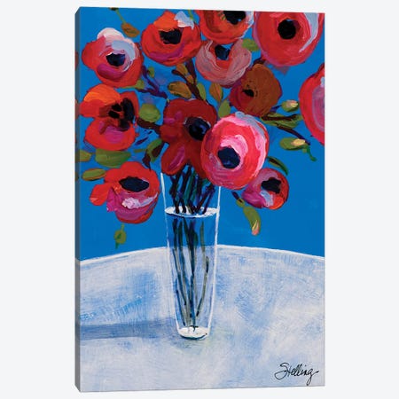 Poppies Canvas Print #LND8} by Linda Stelling Art Print