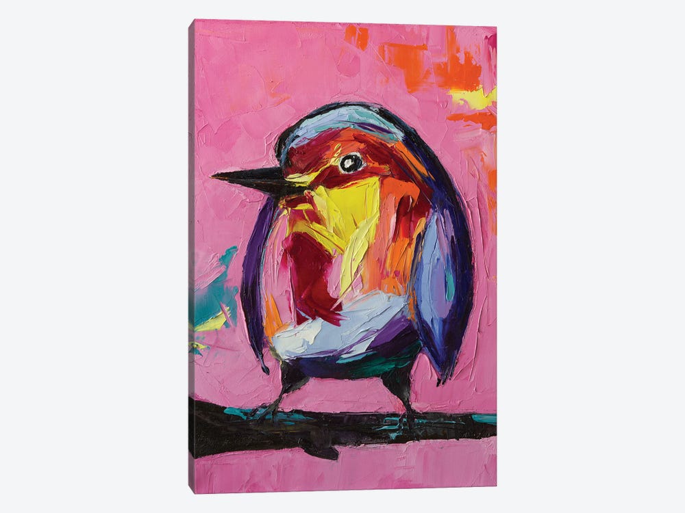 Pink Kingfisher by Lana Frey 1-piece Canvas Artwork