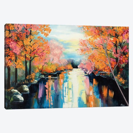 Autumn Flow Canvas Print #LNF7} by Lana Frey Canvas Wall Art