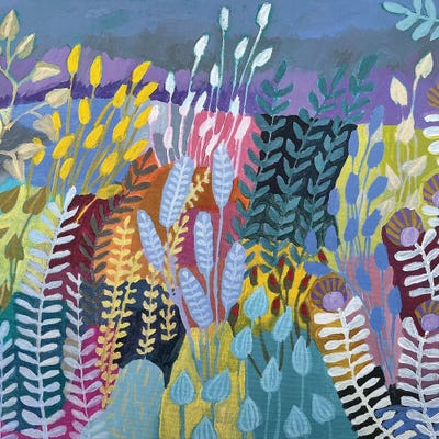 Patchwork Fields XIII by Lenka Stastna metal wall art