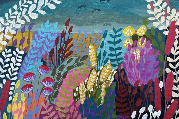 Folk Art: Patchwork Fields XI by Lenka Stastna