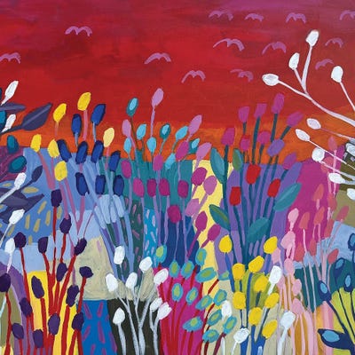 Patchwork Fields VI by Lenka Stastna art print