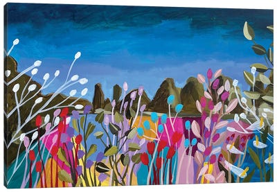 Landscape With Peace Lilies Canvas Art Print - Lenka Stastna