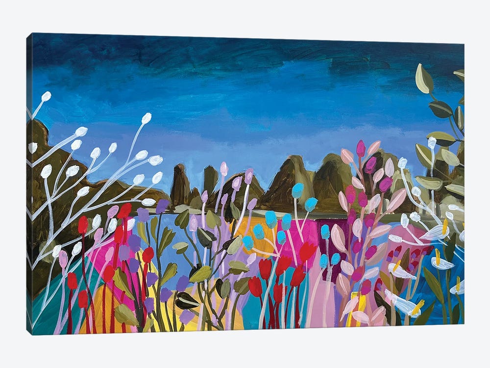 Landscape With Peace Lilies by Lenka Stastna 1-piece Canvas Art