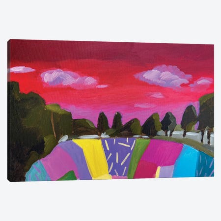 Red Sky Canvas Print #LNK36} by Lenka Stastna Canvas Wall Art