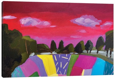 Red Sky Canvas Art Print - Lenka Stastna