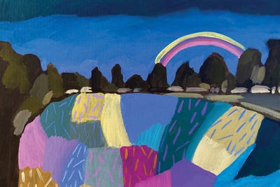 Landscape With Rainbow II by Lenka Stastna art print