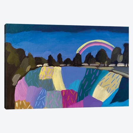 Landscape With Rainbow II Canvas Print #LNK37} by Lenka Stastna Canvas Artwork