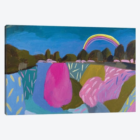 Landscape With Rainbow Canvas Print #LNK38} by Lenka Stastna Canvas Art Print