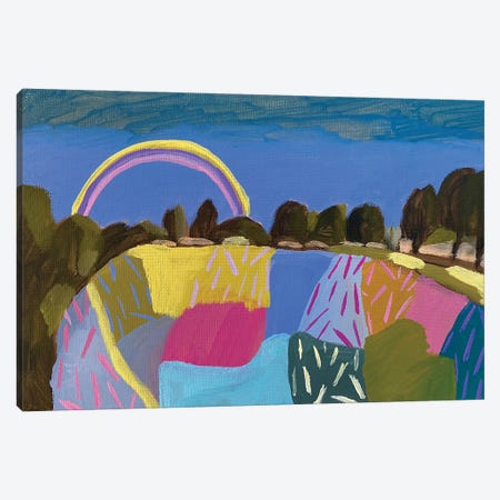 Landscape With Rainbow I Canvas Print #LNK39} by Lenka Stastna Canvas Art Print
