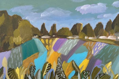 Patchwork Fields by Lenka Stastna metal wall art