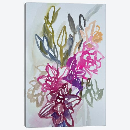 Daffodils And Lilies Canvas Print #LNK44} by Lenka Stastna Canvas Art Print