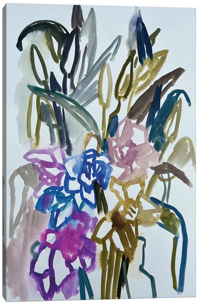 Daffodils And Lilies I Canvas Art Print - Daffodil Art