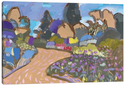 Garden With Echinaceas Canvas Art Print - Lenka Stastna