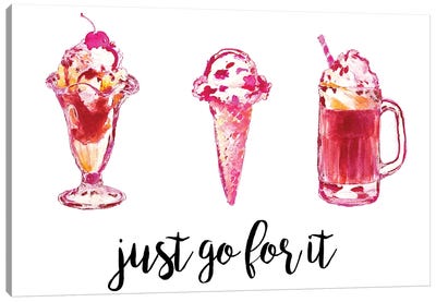 Just Go For It Canvas Art Print - Ice Cream & Popsicle Art