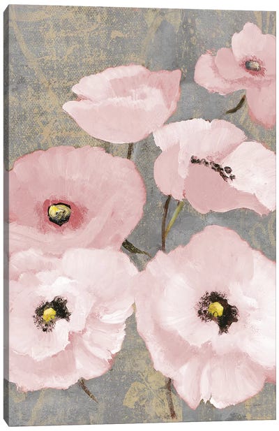 Kindle's Blush Poppies II Canvas Art Print - Poppy Art