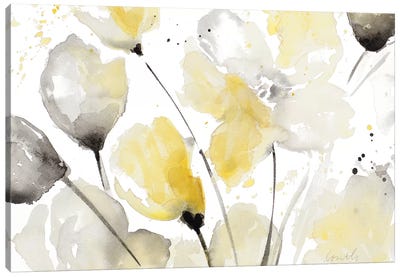 Neutral Abstract Floral II Canvas Art Print - Flower Art