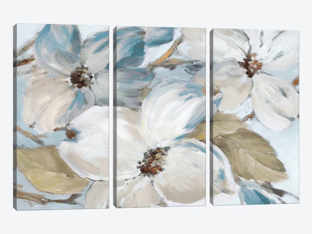 Neutral Silently Bloom II by Lanie Loreth 3-piece Canvas Print