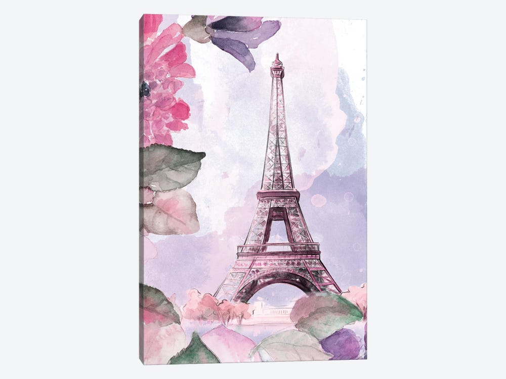 Parisian Blossoms I by Lanie Loreth 1-piece Canvas Print