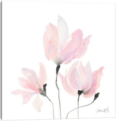 Pastel Floral Sway I Canvas Art Print - Lanie Loreth
