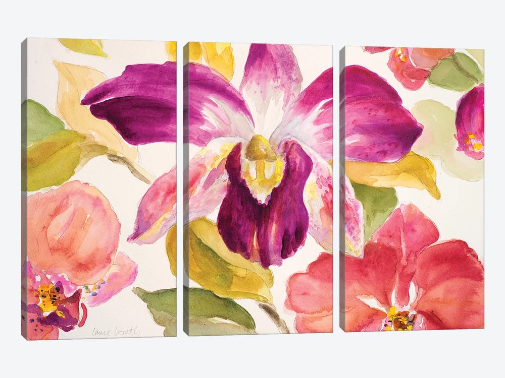 Radiant Orchid I by Lanie Loreth 3-piece Canvas Print