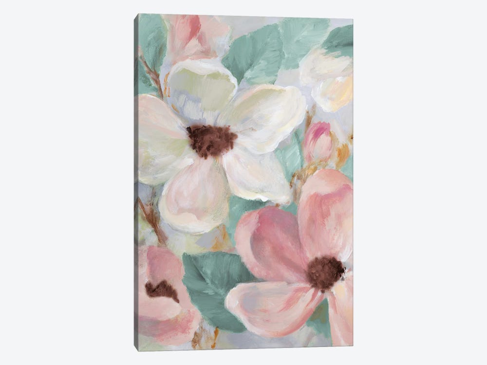 Silently Bloom Teal I by Lanie Loreth 1-piece Canvas Wall Art