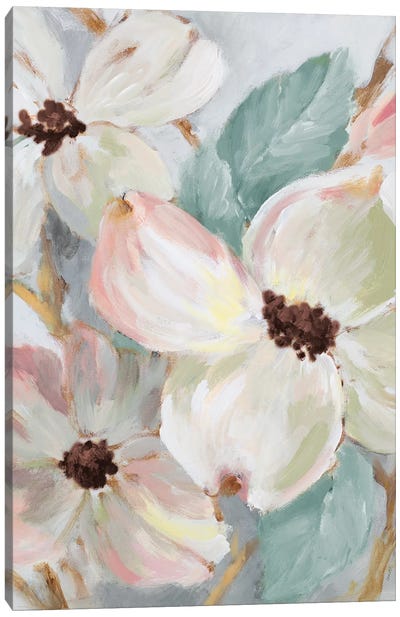 Silently Bloom Teal II Canvas Art Print - Lanie Loreth