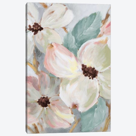 Silently Bloom Teal II Canvas Print #LNL175} by Lanie Loreth Canvas Artwork