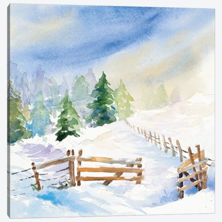 Snowy Serenity I Canvas Print #LNL176} by Lanie Loreth Canvas Art