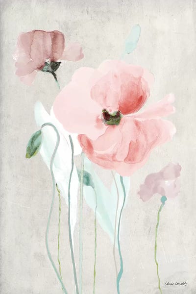 Poppies: Soft Pink Poppies I by Lanie Loreth