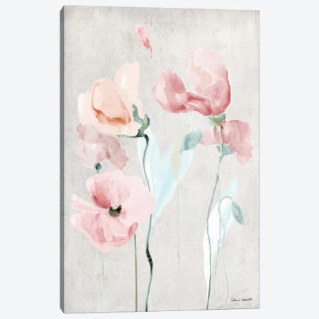Soft Pink Poppies II Canvas Print #LNL180} by Lanie Loreth Canvas Art