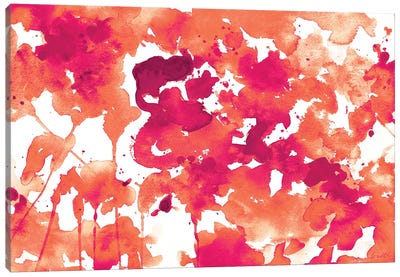 Splash of Pinks In Fall II Canvas Art Print - Lanie Loreth