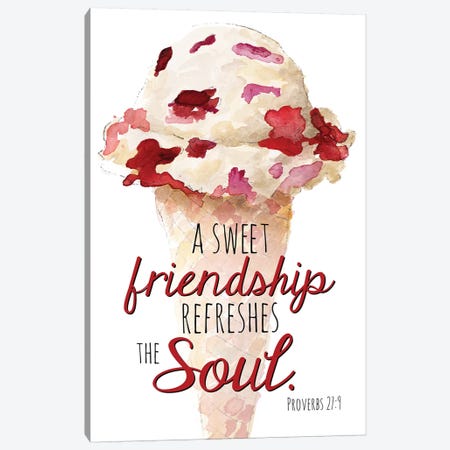 Sweet Friendship Canvas Print #LNL202} by Lanie Loreth Art Print