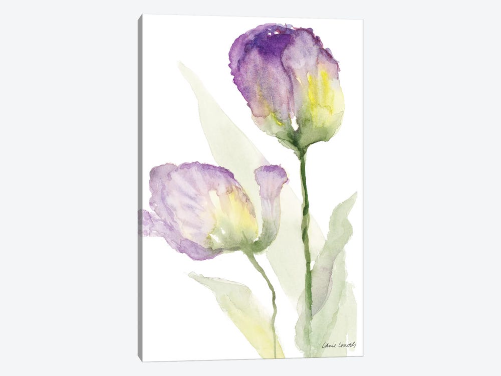Teal and Lavender Tulips II by Lanie Loreth 1-piece Art Print