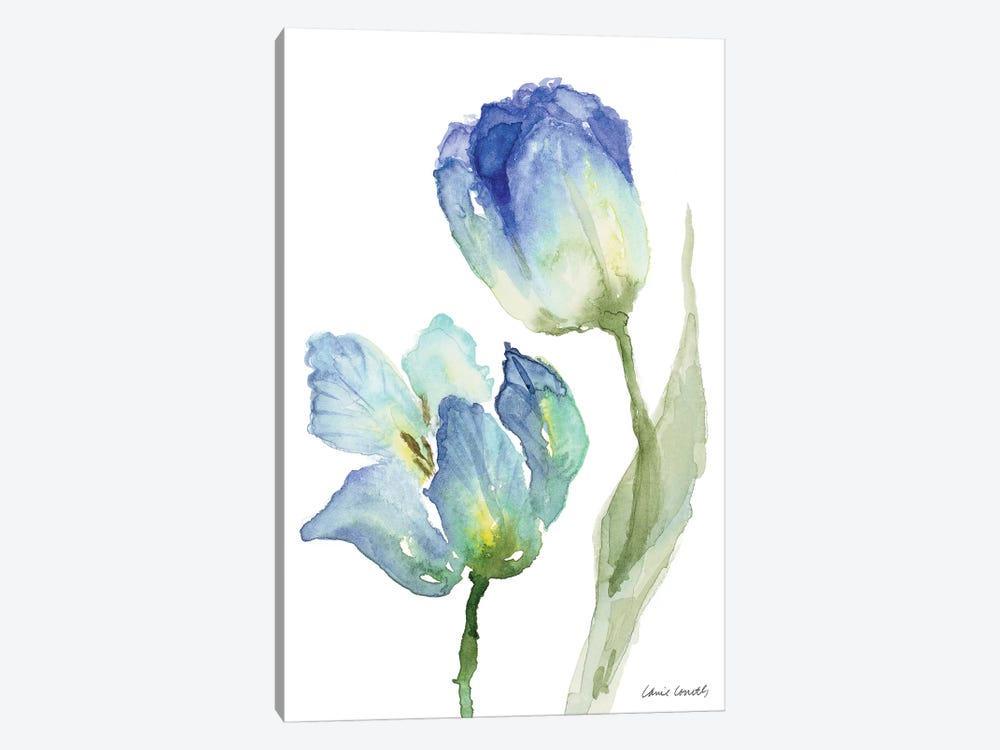 Teal and Lavender Tulips III by Lanie Loreth 1-piece Canvas Art