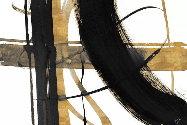 Linear Abstract: Urban Vibe with Gold I by Lanie Loreth
