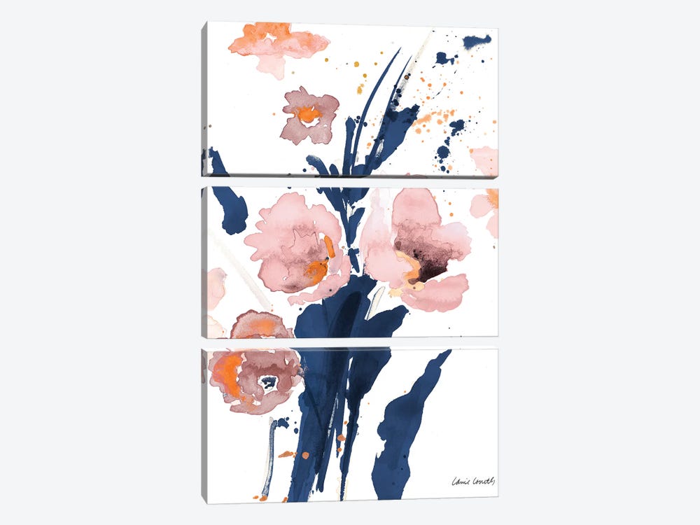 Watercolor Pink Poppies I by Lanie Loreth 3-piece Art Print