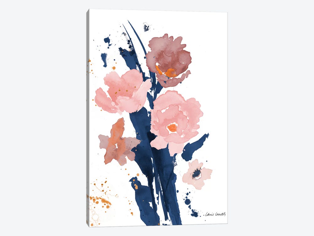 Watercolor Pink Poppies II by Lanie Loreth 1-piece Canvas Art